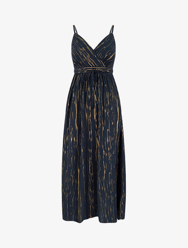 Blue Glow – Vestido Largo Satinado